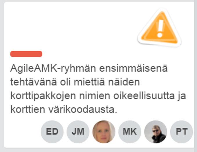 tehtävää, muuttaa tehtävän määräaikaa tai lisätä kortille visuaalisesti huomiota herättäviä värikoodauksia, tarroja tai kuvia, kuten näemme kuvassa 3. Kuva 3.