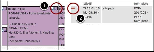 Piilotetut varaukset saa uudelleen näkyviin