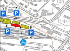 auto- ja pyöräpaikkojen määrät, käyttöasteet, laatu-, maksullisuus-, viitoitus- ja etäisyystiedot sekä saatto- ja taksipaikat.