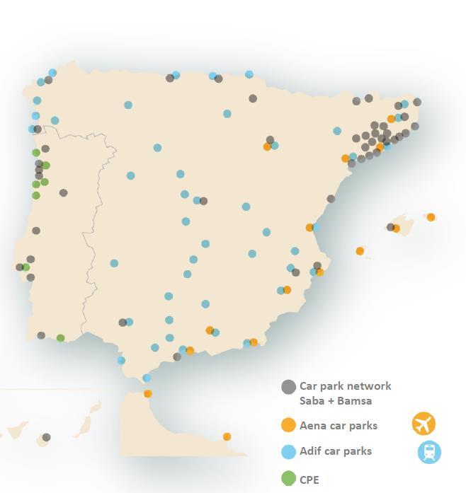 Espanja SABA-parkkihallit LIITE 2 / 11 (17) SABA-Parkkihallit palveluhubeina Saba on espanjalainen teollisuuden toimittaja, joka on erikoistunut parkkihallien ja -alueiden kehittämiseen Missä: