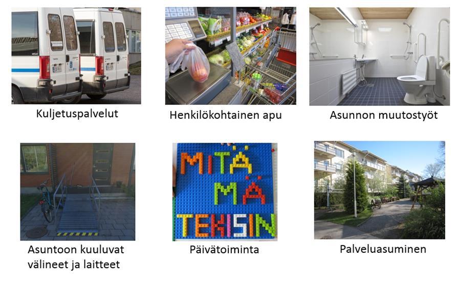 Vammaispalvelulain mukaiset palvelut + harkinnanvaraiset (esim.