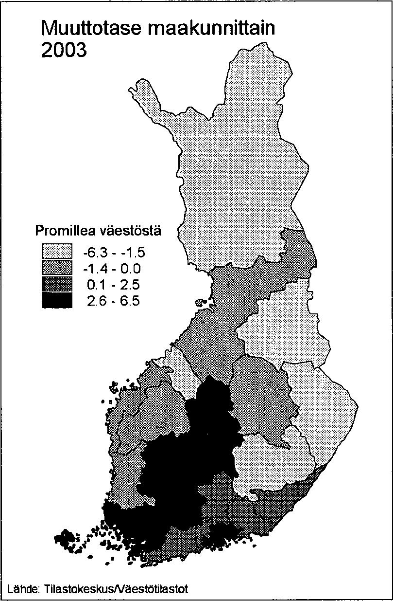 36 Kuva 2.38. Väestöntiheys maakunnittain Kuva 2.39.