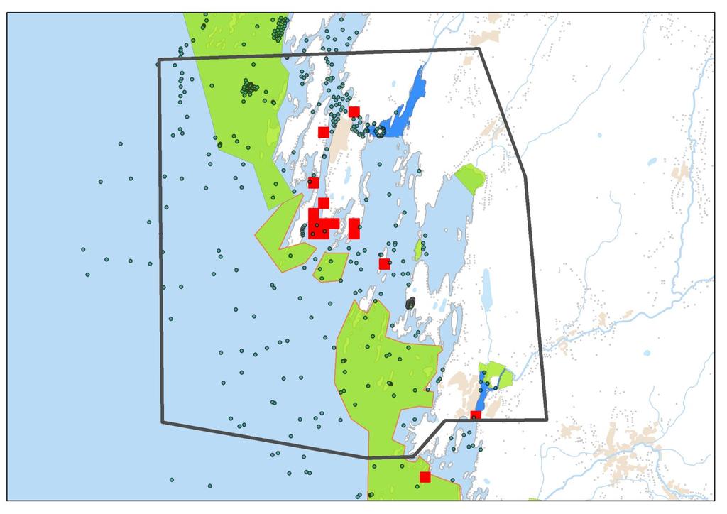 Närpiön eteläosa, Kristiinankaupungin pohjoisosa Ihmispaineet Kristiinankaupunki Sataman