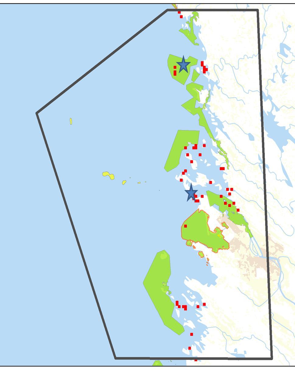 MERIKARVIA-PORI-LUVIA Luontyyppi 1110 hiekkasärkät: 1. Säkylänharju-Yyteri-Porin ulkomerialue 2.