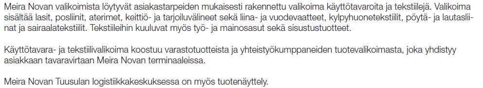 86 611 Tuotepäällikkö Pirjo Karhumäki (käyttötavarat) 010 76