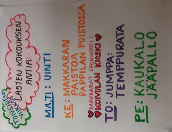 Vanhempaintoimikunnan ideoita: