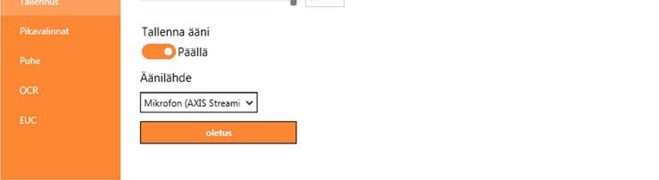 5.4.4 Recording Settings (Tallennusasetukset) Rajoita tallennuksen pituutta Aktivoi tämä toiminto, jos haluat rajoittaa tallennuksen pituutta.