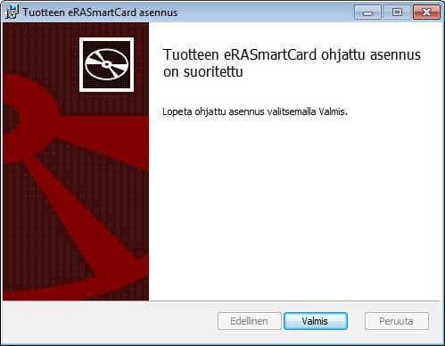 8) Windows-versiostasi riippuen saatat nähdä varoituksen, jossa kysytään haluatko varmasti antaa erasmartcardsetup-ohjelman tehdä muutoksia tietokoneeseen.