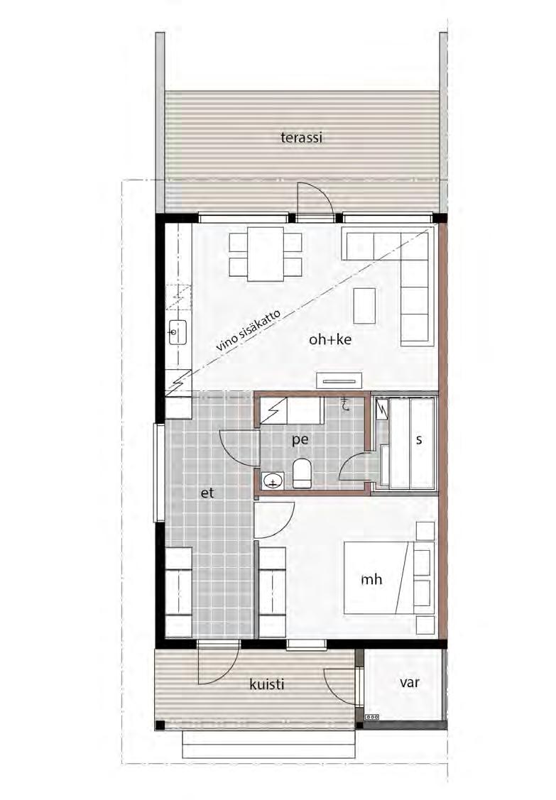 fi RAKENNUSTIEDOT TALO A kerrosala (kem²) KOKO RAKENNUS 223 lämmin huoneistoala (htm²) ASUNTO 1 70 70 m² 3 H + K + S asunto 3