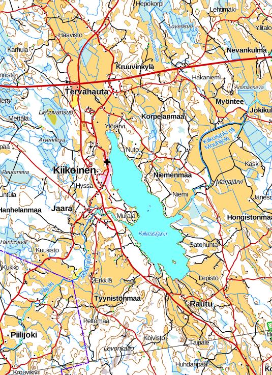 Kiikoisjärvi (Sastamala) Pinta-ala 4,24 km² Keskisyvyys 1,35 m, suurin syvyys 4,7 m