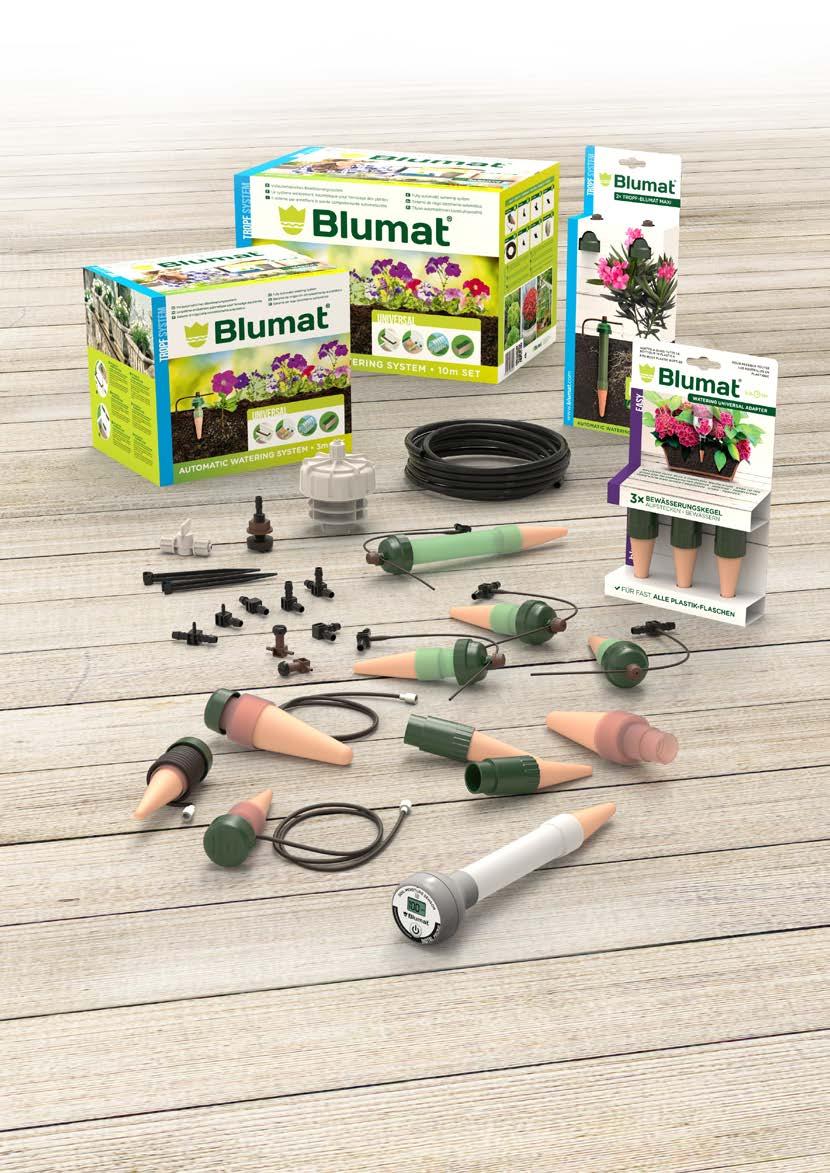 Helppoa ja luotettavaa Suunnittele yksilöllinen kastelu Blumat-tuotteiden avulla.