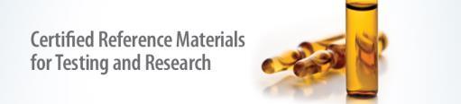 sertifioduista referenssimateriaaleista (certified reference materials, CRM), joita on kaupallisesti kovaan hintaan