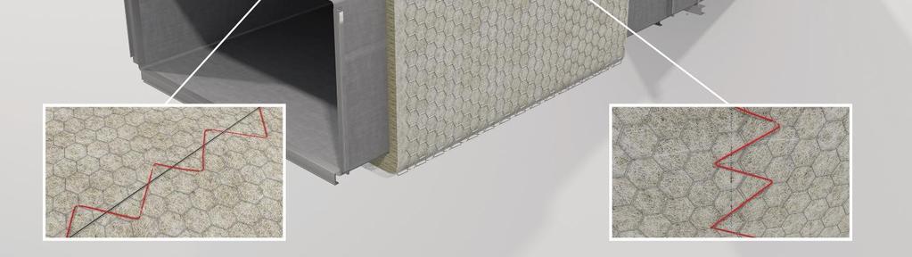 mm. L-profiilit ovat vähintään 30 x 30 x 1,2 mm. Kanavaosat kiinnitetään toisiinsa L-profiileista C- profiilien, joiden minimipaksuus on 0,85 mm, avulla sekä kulmaprofiileilla.