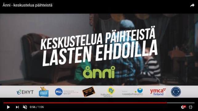 Ånni -hanke (2016 2017) MLL Kymen piiri on mukana seitsemän koulutyötä tekevän järjestön yhteisessä Ånni -hankkeessa, jonka tavoitteena on luoda ikä- ja kulttuurisensitiivinen, osallisuutta edistävä