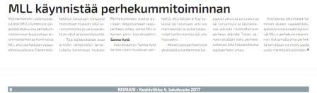 Piiri tuki paikallisyhdistyksiä mielipidekirjoitusten ja kannanottojen kirjoittamisessa sekä muussa vaikuttamistyössä.