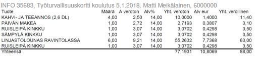 laskulta tilauksesi