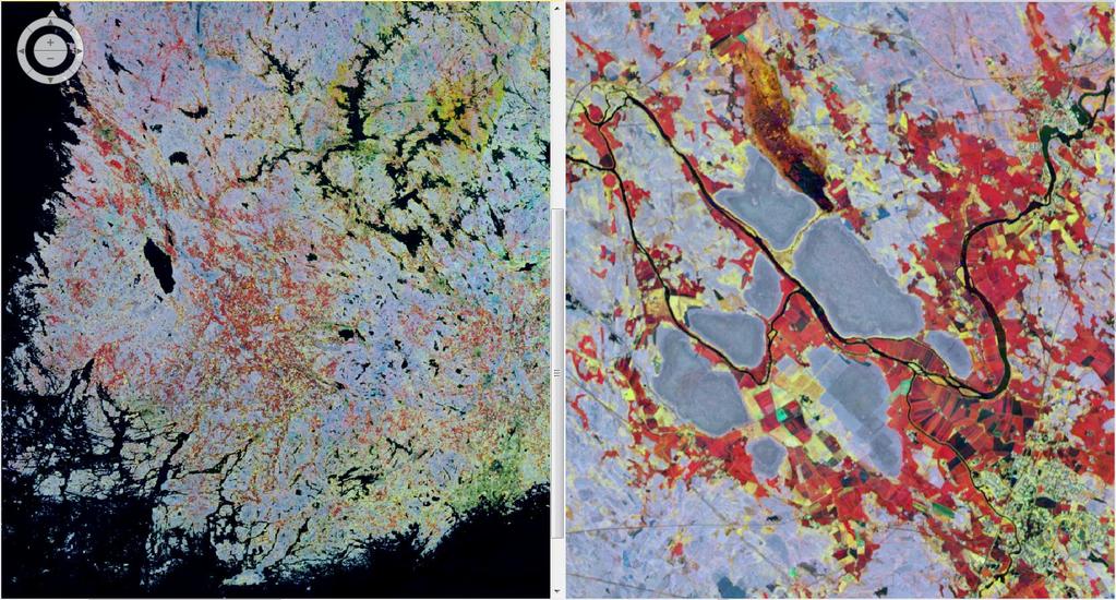 Tuotteet: S2ind Sentinel-2A ja Landsat-8 kuvista laskettu NDVIkasvillisuusindeksimosaiikki vuodelta 2016.