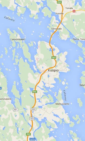 Kuopio Väkiluku on n. 120 000 Kuopion kaupunki sijaitsee Kallaveteen työntyvällä niemellä järven keskiosassa.