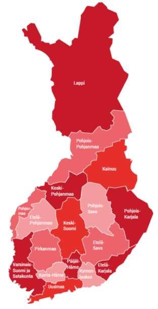 Maakunnalliset Muistiluotsi-asiantuntija- ja tukikeskukset Lappi Pohjois-Pohjanmaa Keski-Pohjanmaa Kainuu Pohjanmaa Etelä-Pohjanmaa Keski-Suomi