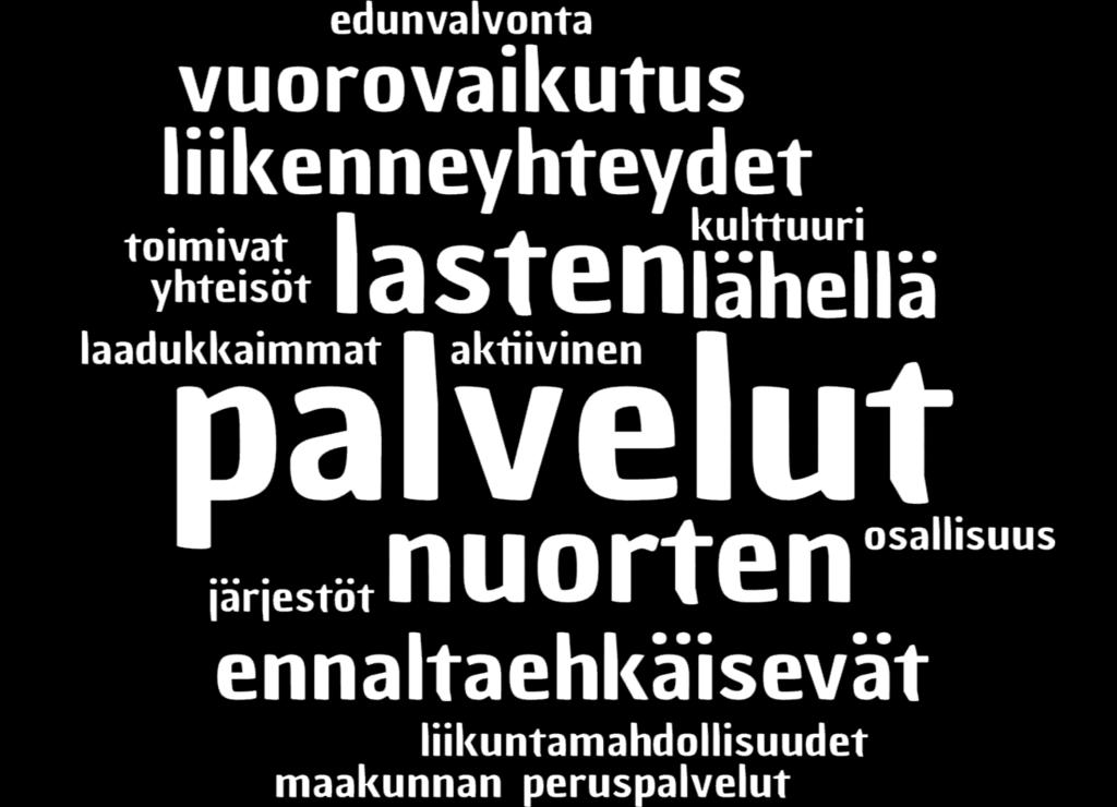 - Koordinoimme ja aktivoimme järjestöjä, joiden toiminta liittyy lasten ja nuorten hyvinvointiin. - Selvitetään kokonaiskoulupäivän käyttöönottoa.