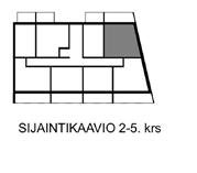 kerros Asunto B65, 2. kerros Asunto B73, 3. kerros Asunto B81, 4. kerros Asunto B89, 5. kerros Muutokset mahdollisia.