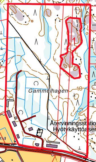 1-10 Kuva 6. Kartalle on merkitty kallioinen mäntymetsä, joka tulee säilyttää Essnature. 3.1.3 Rakennettu ympäristö Asuminen ja väestörakenne Alueella ei ole asutusta.