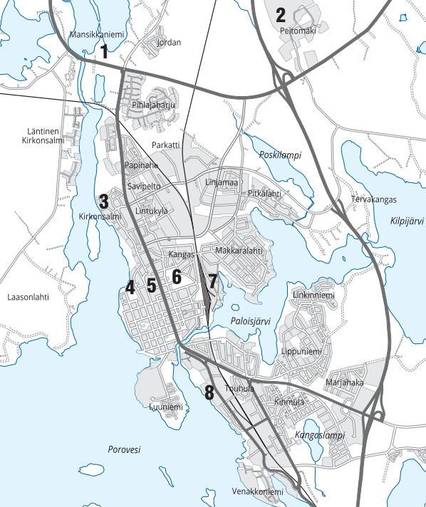 Kuva 4. Iisalmen kaupungin vireillä olevat asemakaavahankkeet [17]. Rakennuskanta Iisalmen rakennuskanta Iisalmen alueen rakennuskanta on 14 218 rakennusta (5/2018) [7].