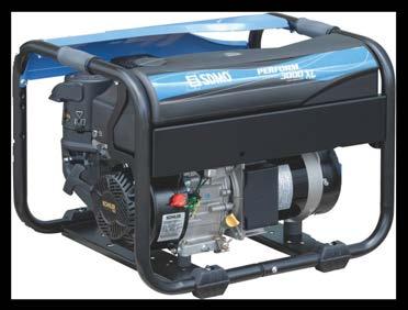 antoteho: 3,0 kw 230V Liitännät: 230V 10/16A 2kpl Moottori: Kohler CH270 bensiini 6 hv, öljyvahti Polttoainesäiliö: 13 l Käyntiaika tankillisella: 10 h Melutaso (7m): 68 db