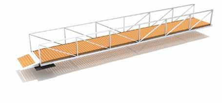 KÄYNTISILLAT JA KAITEET Premier alumiinisilta Tuotenumero Mitat 20201206 1,6 x 12,0 m 20201606 2,0 x 16,0 m 20202006 2,4 x 20,0 m Premier Premier alumiinikäyntisilta Kaiteet Tuotenumero Tuote Mitat