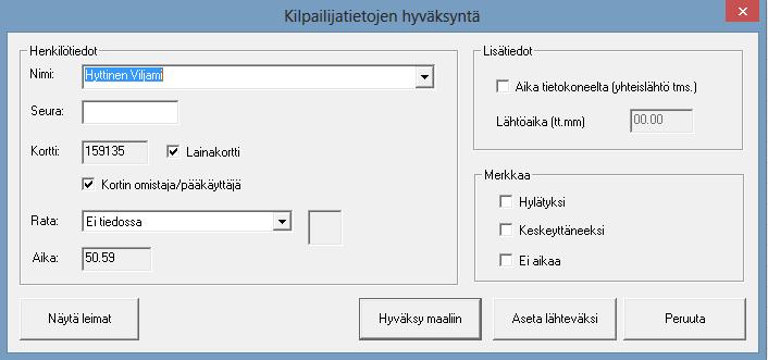 eresults Lite Ohje Rasti E4 Sivu 13 Nyt voit painaa Aseta