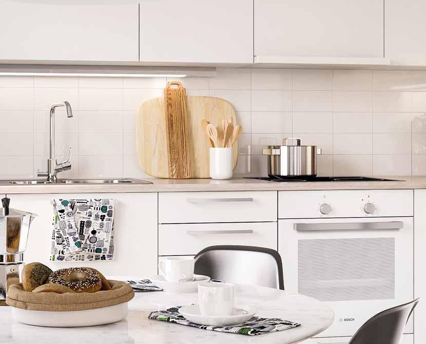 Skanska Design Soft Keittiö on kodin sydän. Design-mallistojen vaihtoehtoisia materiaaleja yhdistelemällä luot oman tyylisi mukaisen kokonaisuuden.