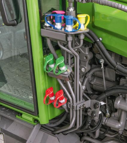Tehokas hydrauliikka Fendt 200 V/F/P Vario mallit on varustettu kuormantuntevalla hydraulijärjestelmällä (Load- Sensing).