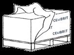Varastointi ja käsittely Cembritin tuotteet toimitetaan muoviseen suojamuoviin pakattuina. Ehjä suojamuovi suojaa tehokkaasti sääolosuhteilta kuljetuksen aikana.