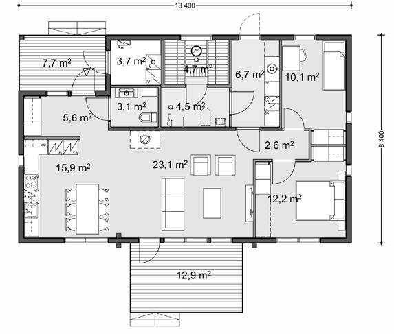 Huoneistoala 106,0 m² DOC ID 21293 Valitut varustelu-