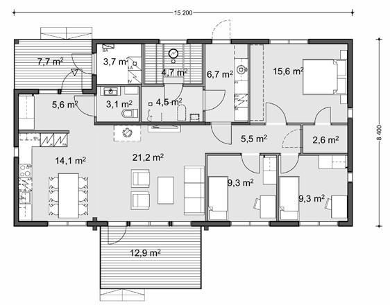 MYRSKYTUULI 120 1A Kerrosala 120,0 m² Huoneistoala 110,5 m² DOC ID 20680 MYRSKYTUULI 165 1A Kerrosala 166,0 m²