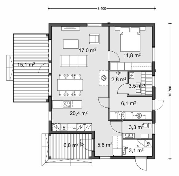 HARMONIA 83 3A Kerrosala 83,0 m² Huoneistoala 75,0 m² DOC ID 24512