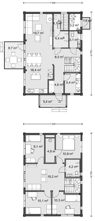 LEHMUSKUJA 160 1A Kerrosala 160,0 m² Huoneistoala 144,0 m² DOC ID 24248 LEHMUSKUJA 180 3A Kerrosala 180,0 m²