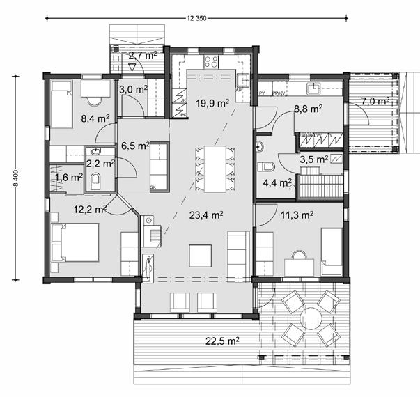 LEIVO 120 2A Kerrosala: 120,00 m² Huoneistoala: 109,50 m² DOC ID 15606