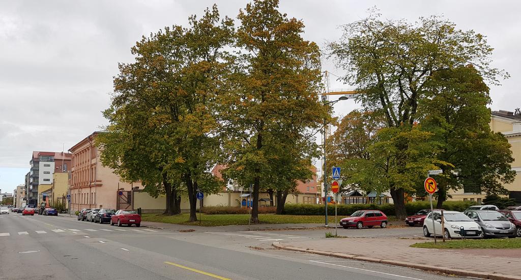 Nortamonpuisto Valtaadun ja Teatteriadun ulmassa. 3.