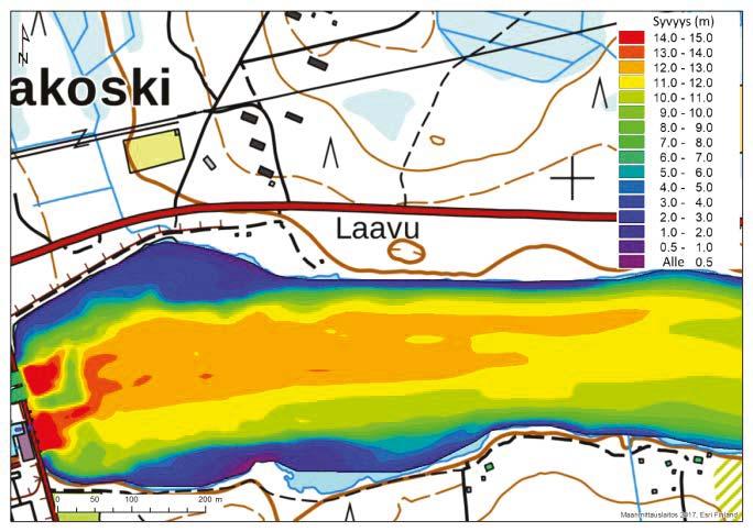 /s (oik.). 3.3. Kierikki Kierikin vesivoimalaitos sijaitsee joen etelärannalla ja ohijuoksutusluukut pohjoisrannalla (kuvat 9 10).