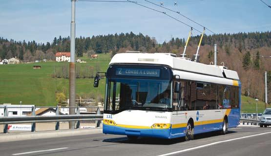 12. La Chaux-de-Fondsissa on yksi Sveitsin pienimmistä johdinautojärjestelmistä,