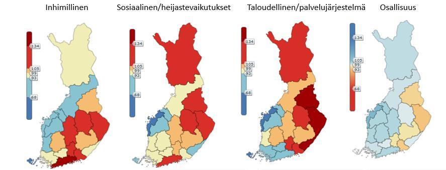 Huono-osaisuus ja osallisuus maakunnissa 2011-2015 Inhimillinen huono-osaisuus (mm.