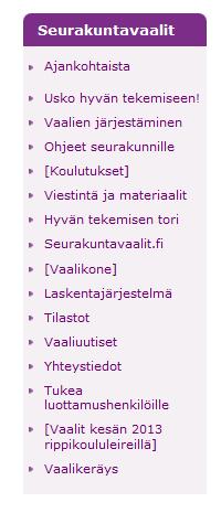 Sisäinen viestintä Sakasti Seurakuntavaalikampanjan sisäisessä viestinnässä seurakunnille hyödynnettiin välineinä Sakasti.evl.fi-sivustoa sekä Vaaliviesti-uutiskirjettä.