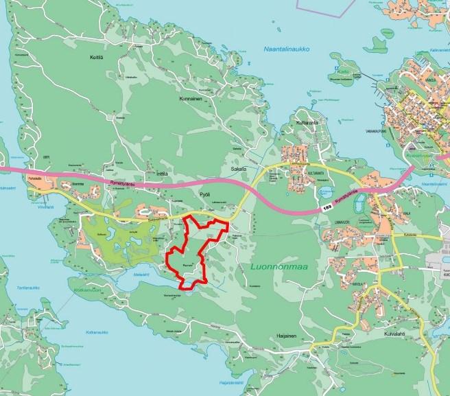 Naantalin kaupunki tekniset palvelut maankäyttöosasto asemakaavoitus sivu 1/6 Asuntomessualueen asemakaava, AK-358 OAS Osallistumis- ja arviointisuunnitelma Kaava-alueen sijainti (kaava-alueen rajaus