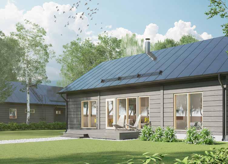 MYRSKYTUULI Myrskytuuli ERILAISIA POHJARATKAISUJA 83 m 2 166 m 2 Myrskytuuli 1 1,5 Myrskytuuli on skandinaavisen moderni talomalli.