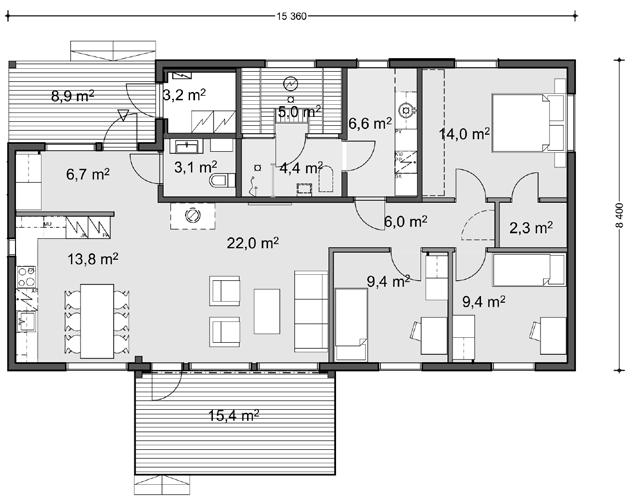 Huoneistoala 138,0 m² DOC ID 23740 Valitut varustelu-