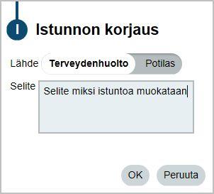 3.5. Istunnon keskeyttäminen ja jatkaminen Istunnon voi jättää myös tarvittaessa kesken Keskeytä valinnalla, esimerkiksi jos on tarve tehdä ajanvaraus tai hakea muita tietoja järjestelmästä.