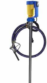 Tekniset tiedot Tuotto Nostokorkeus Viskositeetti Tiheys 35 l/min 7 m 200 mpas Lämpötila 50 C IP-Luokitus IP 24 1,2 kg/dm³ PUMPUT Pumppuputki Pumppuputki Polypropyleeni Ulkohalkaisija 25mm Akseli