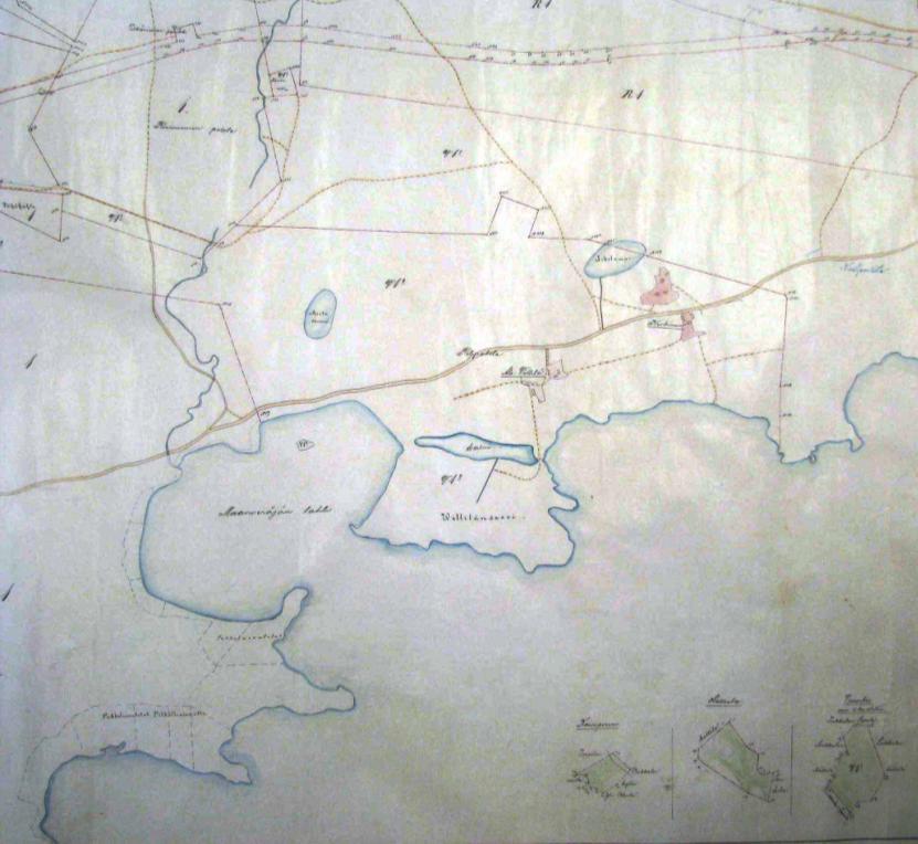 kartassa Myllypuro laskee Maaveräjän lahteen 1902-03,