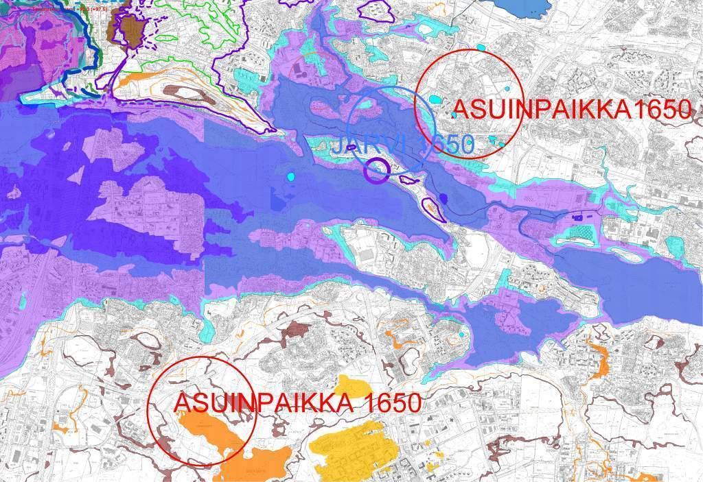 Jos Kaukajärvessä on ollut yli 1m nykyistä enemmän vettä, on Pyhäojan alue ollut matalaa järveä